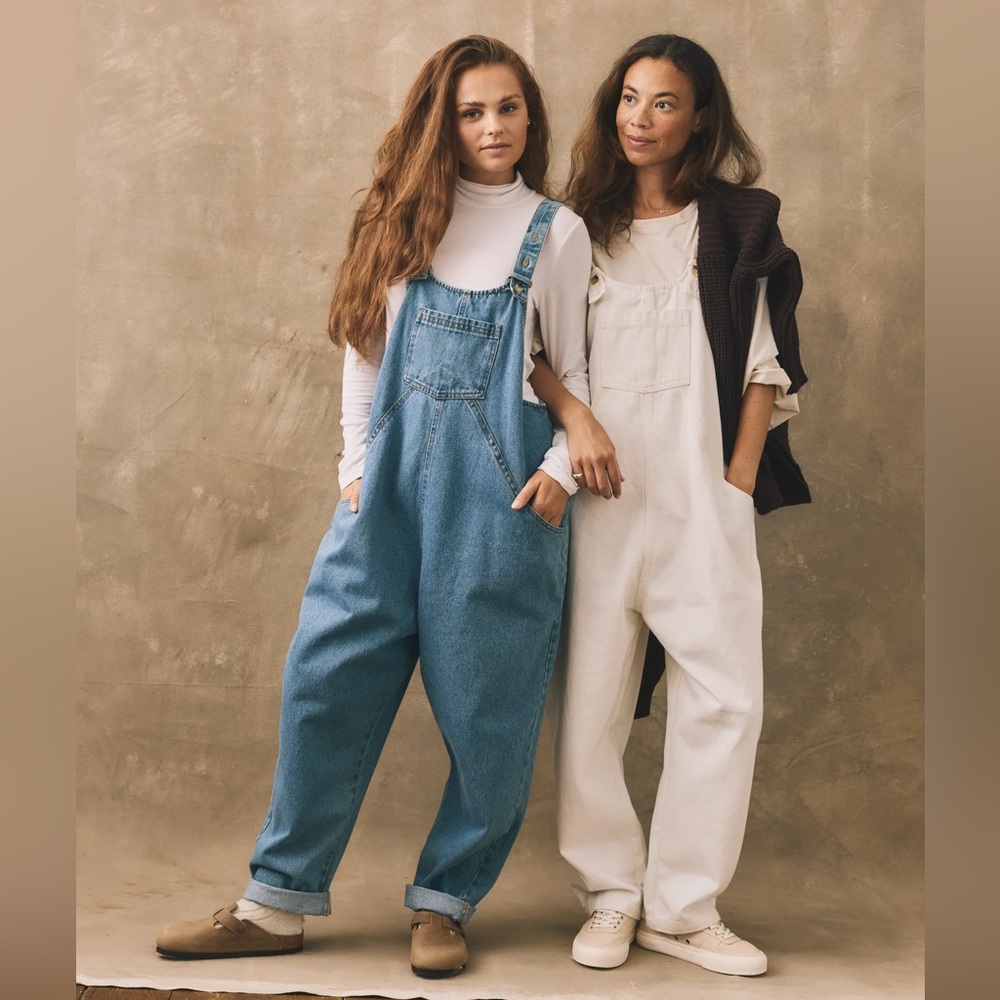 The Simple Folk THE OVERSIZED DENIM DUNGAREE light denim Size Small